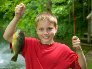 Kid with Big Bluegill